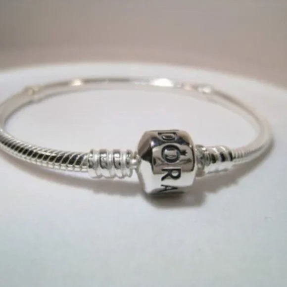 PANDORA Sterling Silver Serpentine Starter Charm Bracelet - Authentic - Picture 3 of 5